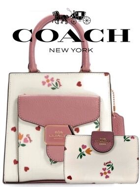 C7599 Coach Mini Pepper Flower Petal Bag and Wallet Set NWT C7653 NEW FOR SPRING